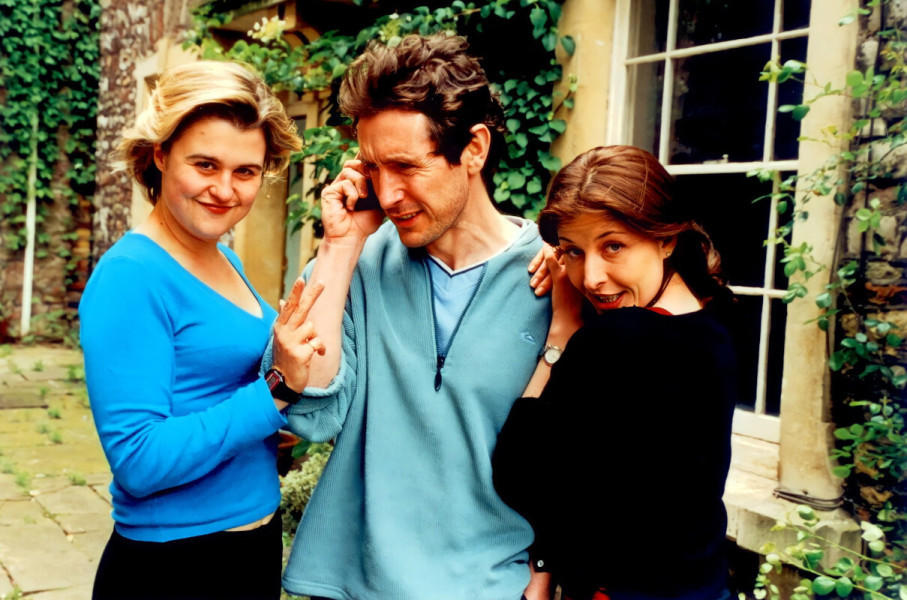 India Fisher, Paul McGann and Michelle Livingstone (c) Big Finish 2000