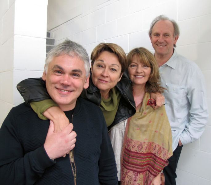 Matthew Waterhouse, Janet Fielding, Sarah Sutton, Peter Davison