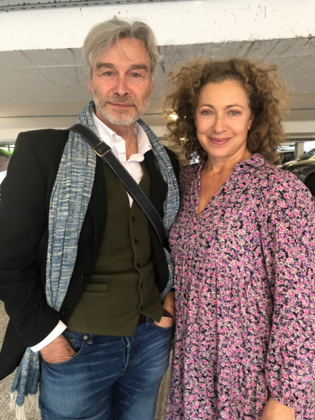 Marke Elstob and Alex Kingston