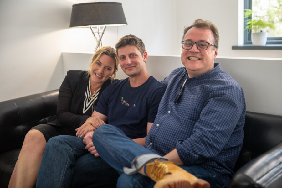 Kate Winslet, Scott Handcock and Russell T Davies