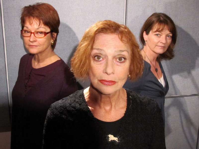 Janet Fielding, Jacqueline Pearce and Sarah Sutton