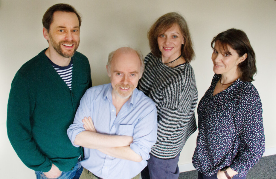 Finlay Robertson, Dan Starkey, Neve McIntosh and Lisa Bowerman