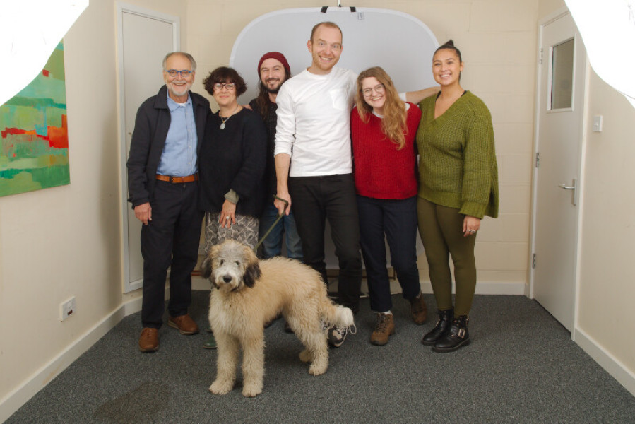 Back row_ Gareth Armstrong, Lissa Berry, Stewart Pringle, Tom Price, Lauren Mooney, Zadeiah Campbell-Davies. Front row_ Phoebe © Tony Whitmore