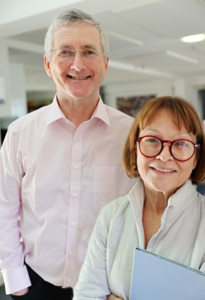 Peter Anghelides and Janet Fielding