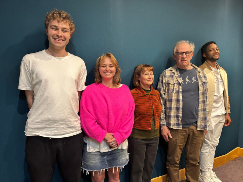 Sam Stafford, Beth Chalmers, Janet Fielding, Peter Davison, Jason Forbes