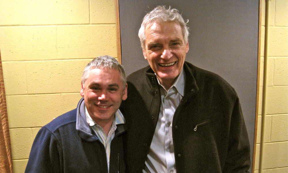 Matthew Waterhouse as John Cunningham and David Selby as Quentin Collins