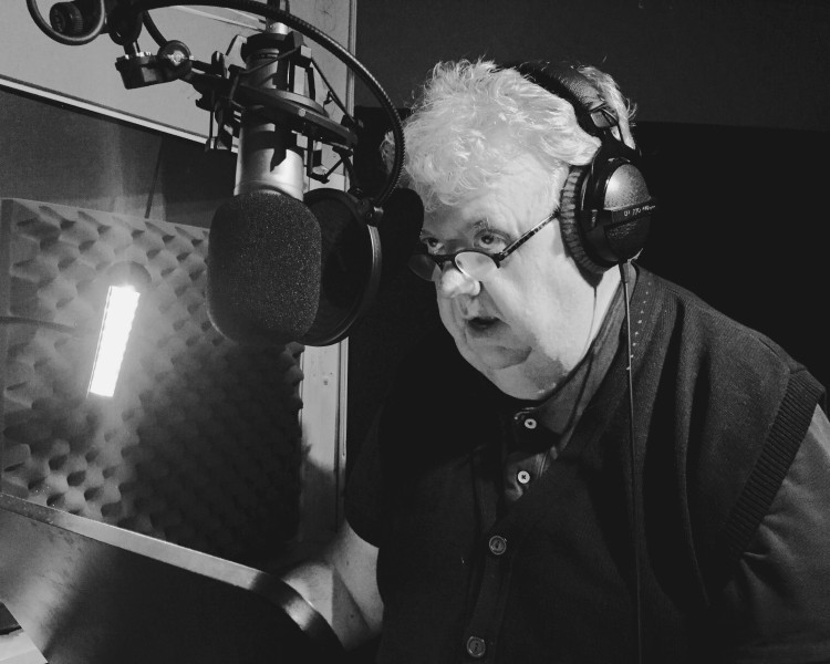 Ian McNeice as Winston Churchill on Day 1 of recording