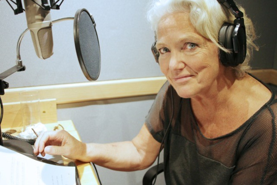 Louise Jameson at recording