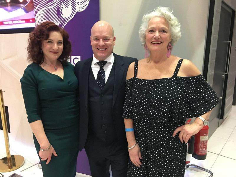 Team ATA Girl and Jason Haigh-Ellery at the BBC Audio Drama Awards, where ATA Girl received a commendation