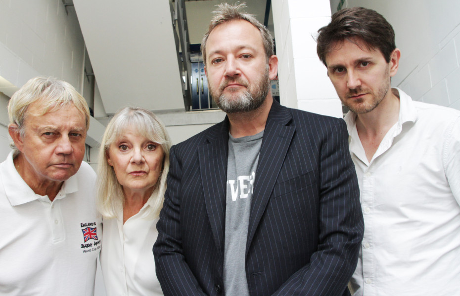 Frazer Hines, Anneke Wills, James Dreyfus and Elliott Chapman