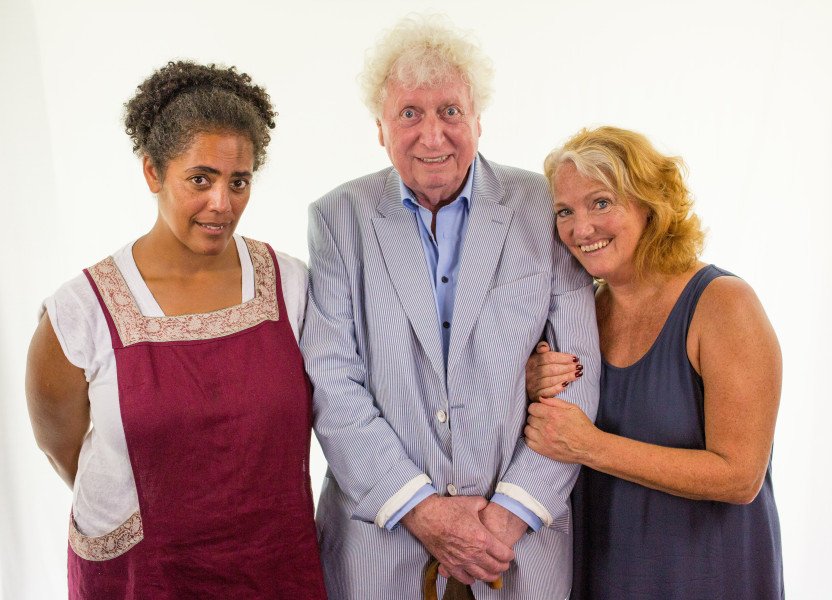 (L-R) Sara Powell, Tom Baker, Louise Jameson