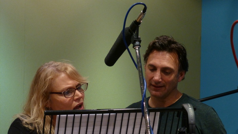 Daphne Ashbrook and Matthew Brenher in studio