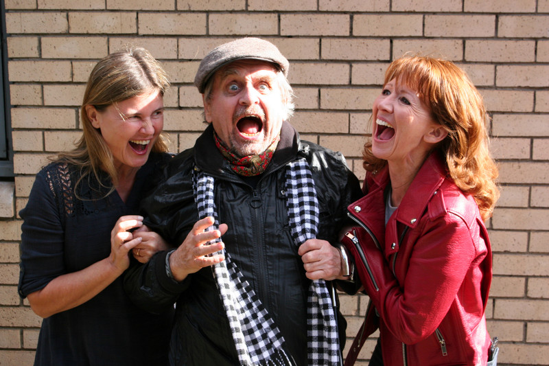 Sophie Aldred, Sylvester McCoy and Bonnie Langford recording Red Planets